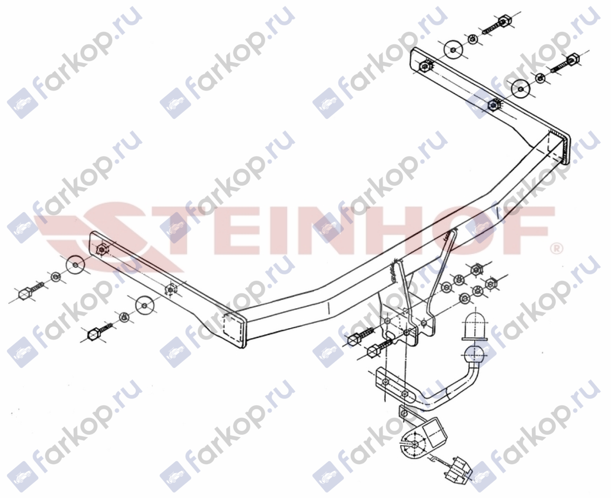 Фаркоп Steinhof для Volkswagen Touran 2003-2015 V-132 в 