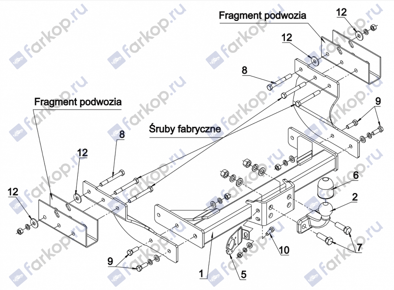 Фаркоп Auto-Hak для Ford Transit 2000-2013 Арт. C 35 C 35 в 