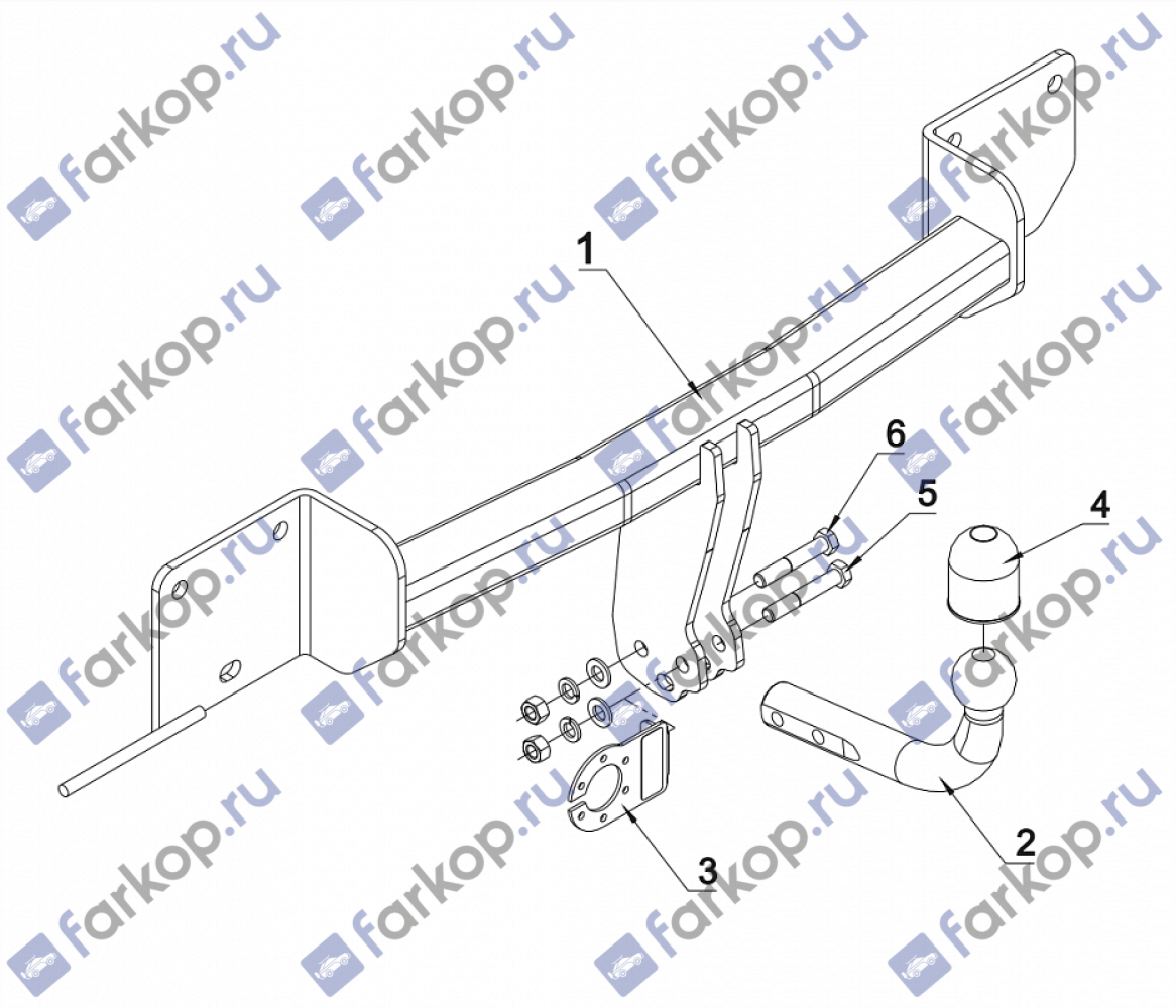 Фаркоп Auto-Hak для BMW X1 (E84) 2009-2015 Арт. B 15 B 15 в 