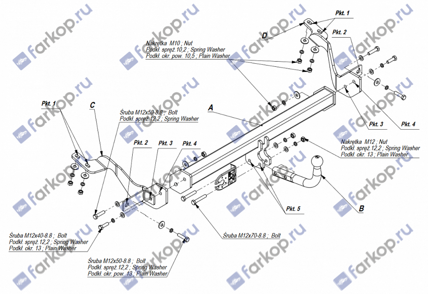 Фаркоп Imiola для Citroen Berlingo 2008-, (L1)  C.029 в 