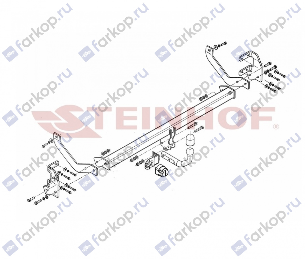 Фаркоп Steinhof для Citroen C5 2008-2016 C-037 в 