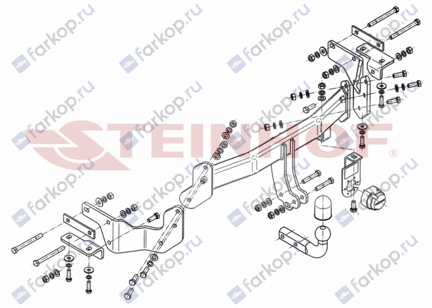 Фаркоп Steinhof для Kia Sorento 2012-2021 K-035 в 