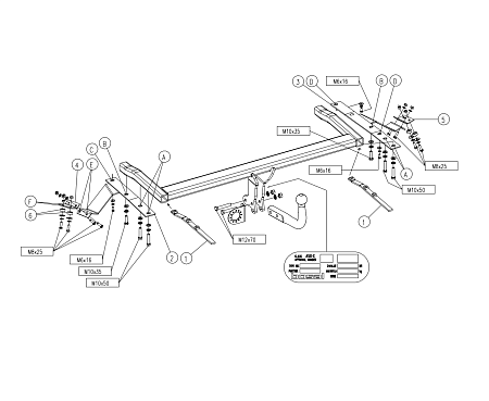 Фаркоп Oris для Toyota Avensis (универсал) 2003-2008 Арт. 031-571 031-571 в 