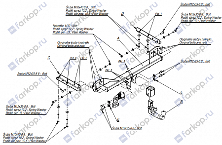 Фаркоп Imiola для Subaru Forester 2008-2013 Арт. U.A05 U.A05 в 