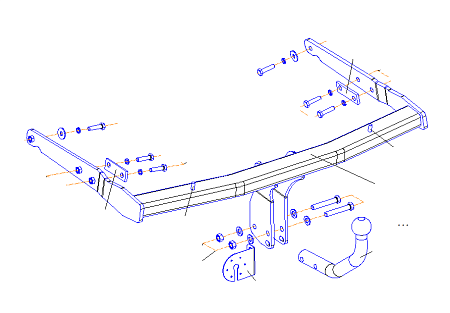 Фаркоп Oris для Ford Mondeo (лифтбек) 2007-2014 Арт. 3959-A 3959-A в 