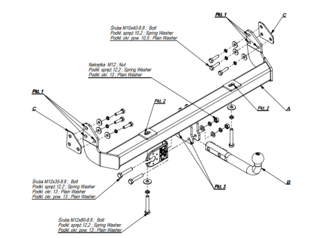 Фаркоп Imiola для Land Rover Freelander 1998-2007 Арт. L.010 L.010 в 