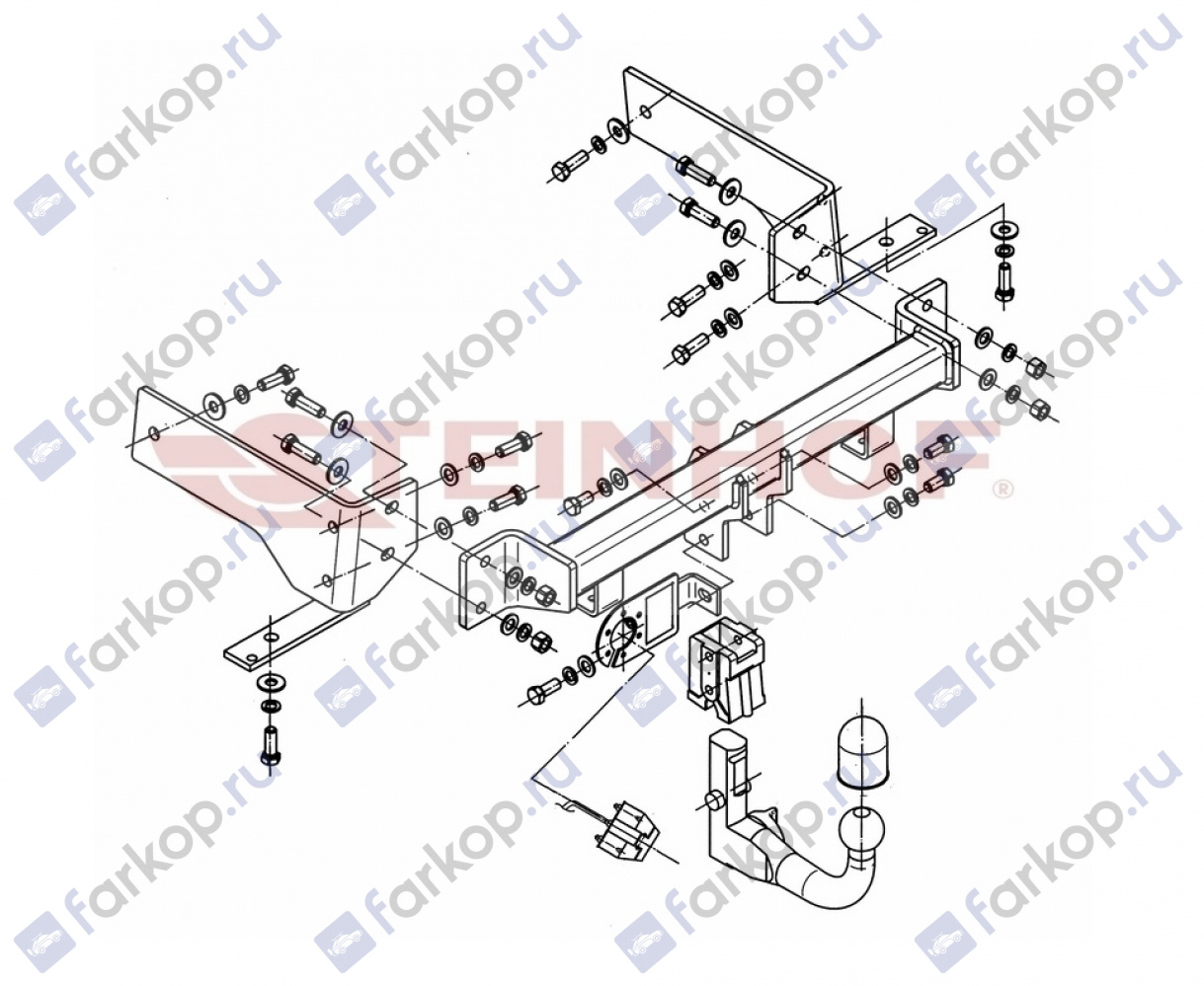 Фаркоп Steinhof для Chevrolet Captiva 2006-2016 Арт. C-256 C-256 в 