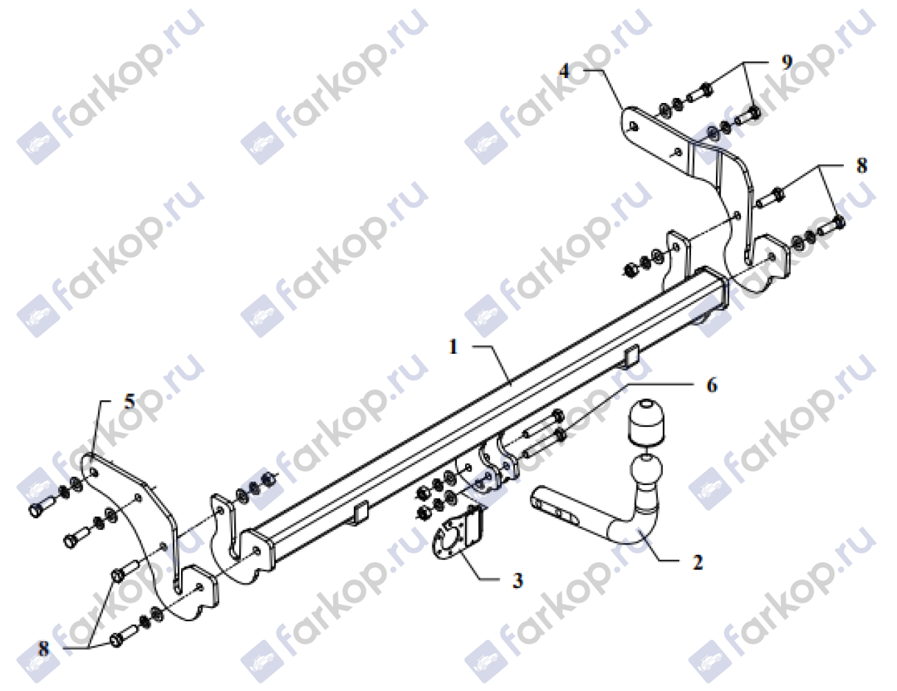 Фаркоп Auto-Hak для Hyundai Matrix 2001-2010 Арт. J 55 J 55 в 