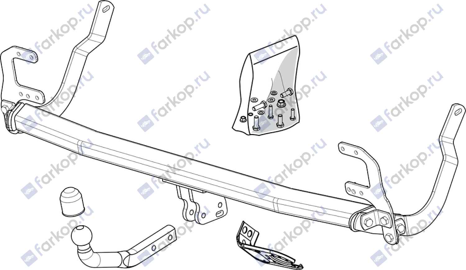 Фаркоп Brink для Citroen C5 (универсал) 2008-2016 482000 в 