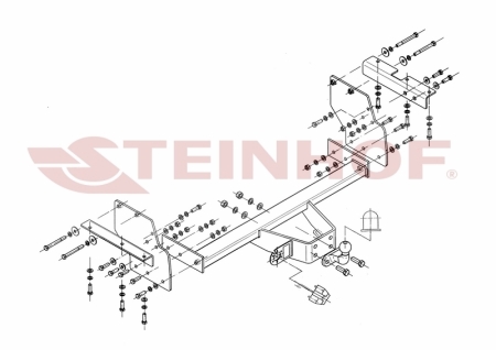 Фаркоп Steinhof для Mitsubishi Pajero 2007- Арт. M-348 M-348 в 