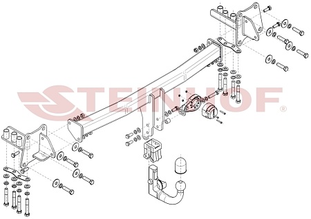 Фаркоп Steinhof для Jaguar E-Pace 2017- J-013 в 