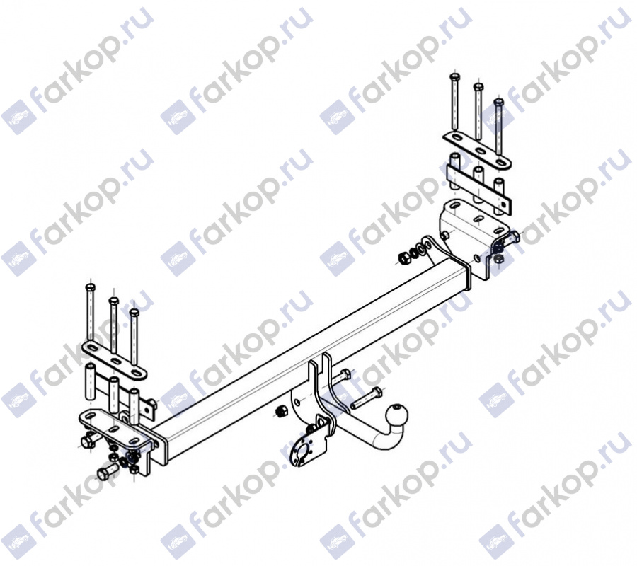 Фаркоп AvtoS для Nissan Patrol GR 1998-2004 Арт. NS 12 NS 12 в 