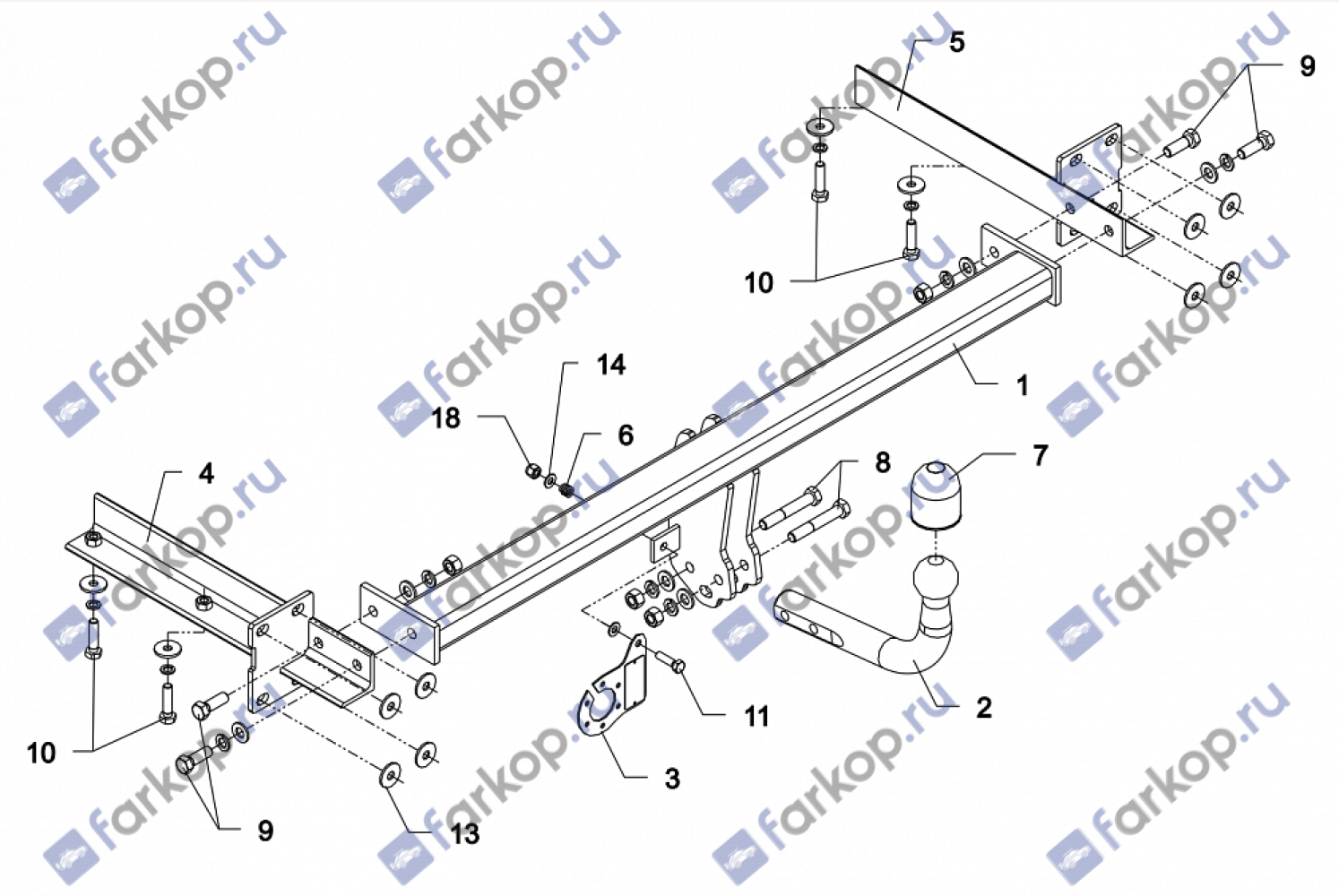 Фаркоп Auto-Hak для Opel Astra (Kombi) 2004-2014 Арт. E 46 E 46 в 