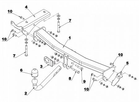 Фаркоп Auto-Hak для Land Rover Freelander 2007-2014 Арт. LN 02 LN 02 в 