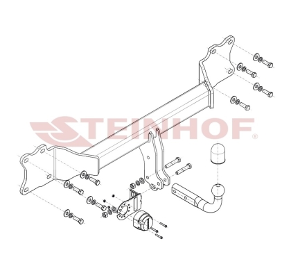 Фаркоп Steinhof для Porsche Cayenne (вкл. Hybrid) 2017- Арт. P-200 P-200 в 