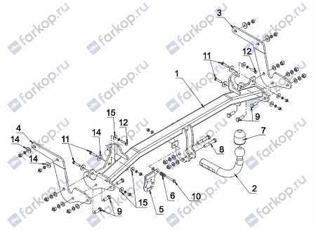 Фаркоп Auto-Hak для Peugeot 308 (break, kombi) 2014- Арт. F 46 F 46 в 