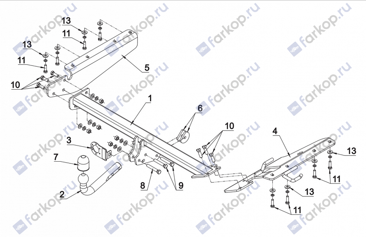 Фаркоп Auto-Hak для Honda CR-V 2007-2012 Арт. Y 33 Y 33 в 