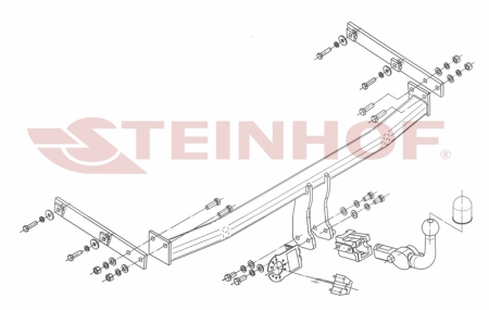 Фаркоп Steinhof для Renault Megane (Grand Scenic) 2009-2016 Арт. R-111 R-111 в 