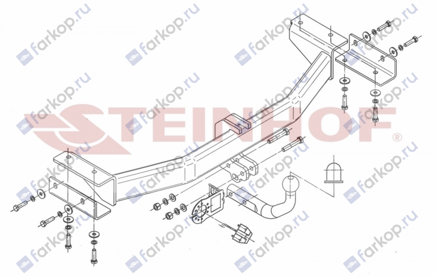 Фаркоп Steinhof для Hyundai ix35 2010-2015 Арт. H-247 H-247 в 