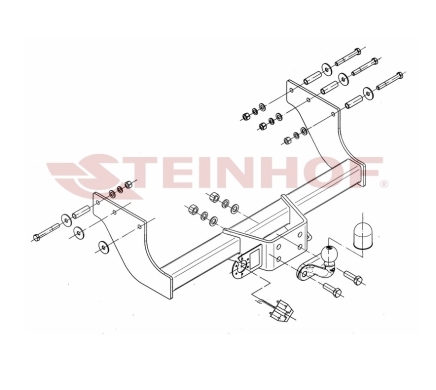 Фаркоп Steinhof для Ford Transit 2000-2014 Арт. F-299/1 F-299/1 в 