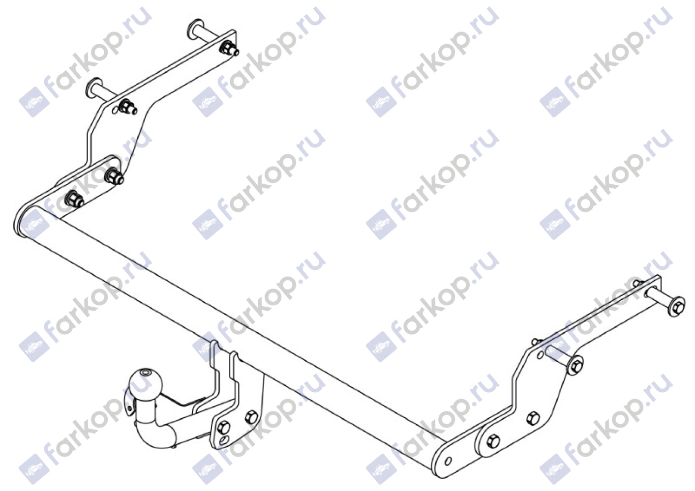 Фаркоп AvtoS для Renault Logan (седан) 2004-2014 RN 15 в 