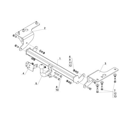 Фаркоп AvtoS для Toyota Corolla (седан) 2013-2018 Арт. TY 37 TY 37 в 