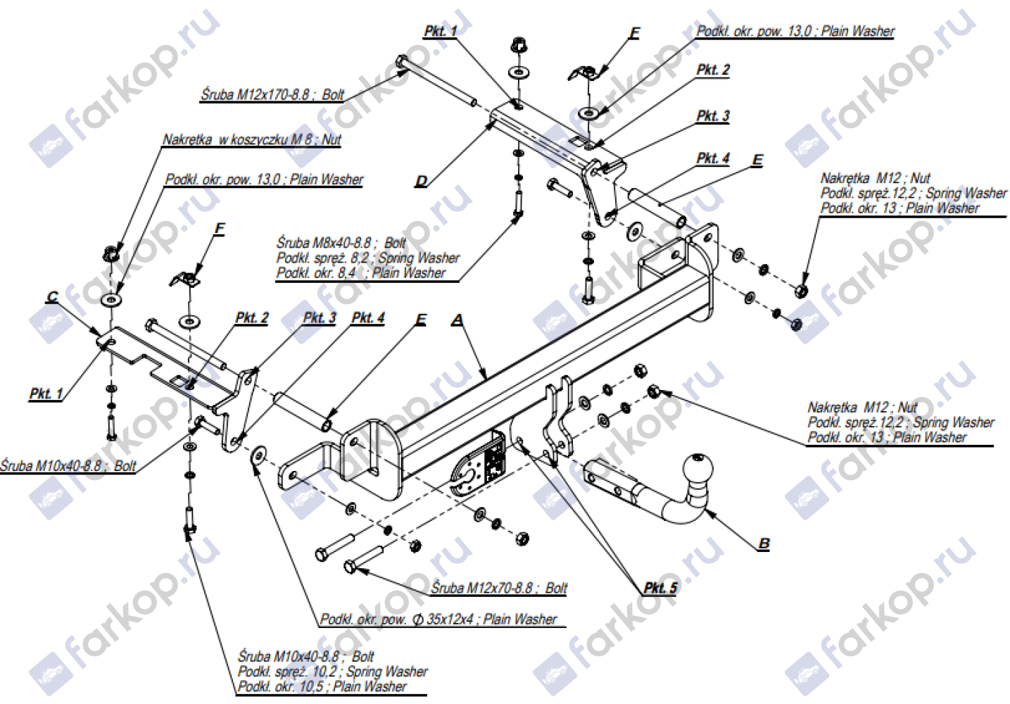 Фаркоп Imiola для Opel Zafira 2005-2012 Арт. O.034 O.034 в 