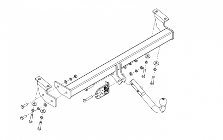 Фаркоп Imiola для Toyota RAV4 (5 дв) 2000-2005 T.026 в 