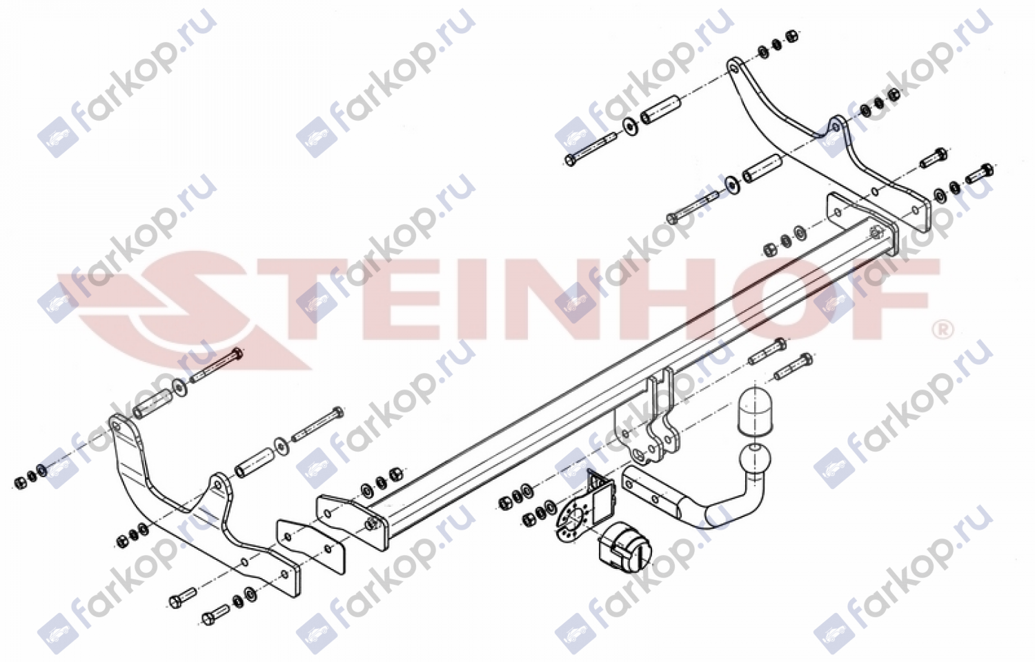 Фаркоп Steinhof для Renault Fluence (4D) 2010-2017 Арт. R-039 R-039 в 