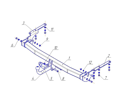 Фаркоп AvtoS для Toyota RAV4 2005-2012 Арт. TY 22 TY 22 в 