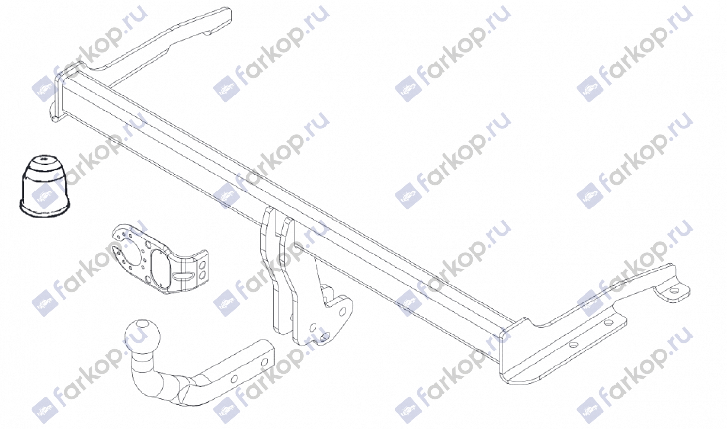 Фаркоп Brink для Toyota Corolla (хетчбек) 2002-2007  Арт. 442800 442800 в 