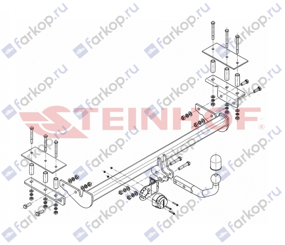 Фаркоп Steinhof для Opel Astra 2008-2012 Арт. O-136 O-136 в 