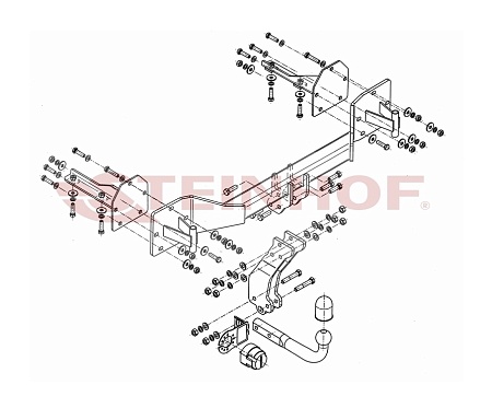 Фаркоп Steinhof для BMW X5 (E53) 2000-2007 Арт. B-070 B-070 в 