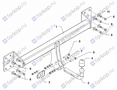 Фаркоп Auto-Hak для Audi Q7 2006-2015 Арт. A 25 A 25 в 