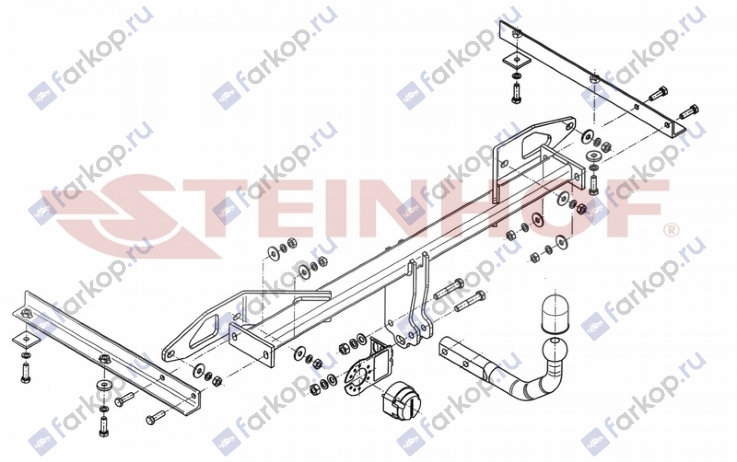 Фаркоп Steinhof для Chevrolet Cruze (универсал) 2012-2015  Арт. C-264 C-264 в 