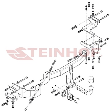 Фаркоп Steinhof для Hyundai Santa Fe 2018-2021 Арт. H-276 H-276 в 