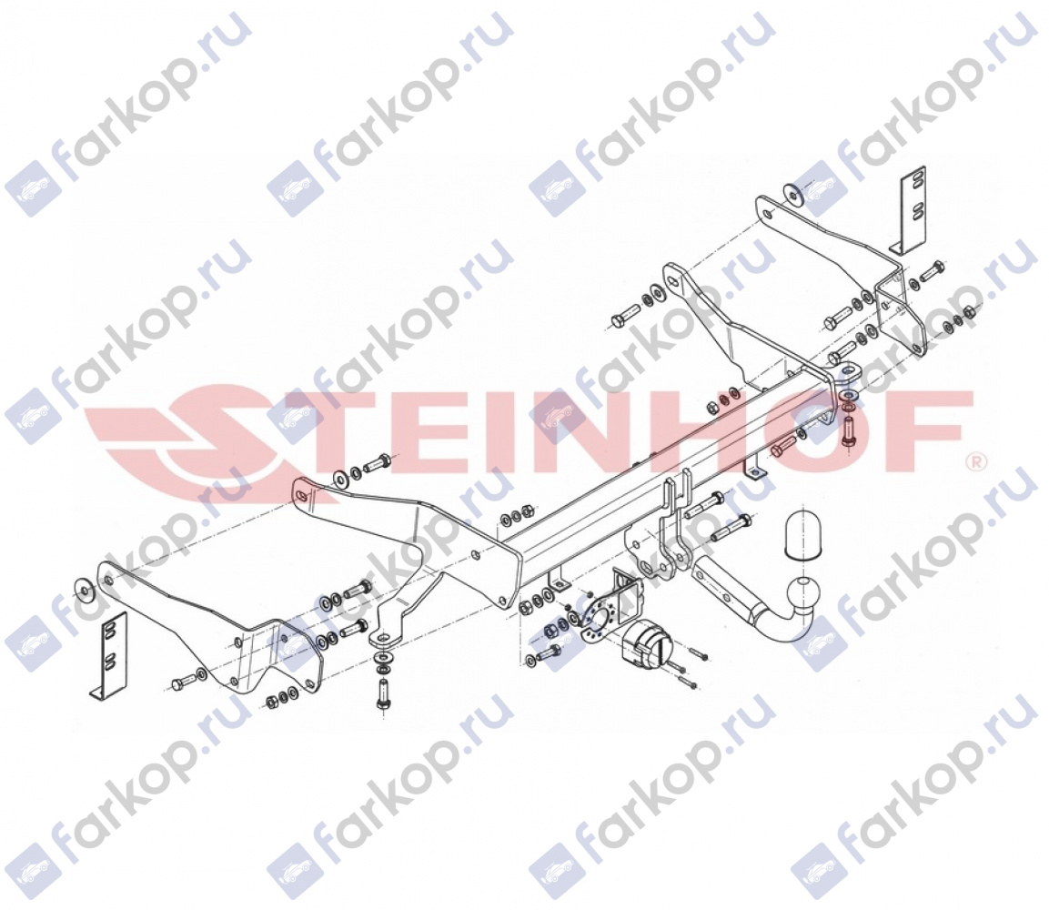 Фаркоп Steinhof для Chevrolet Captiva 2013-2016 Арт. C-278 C-278 в 