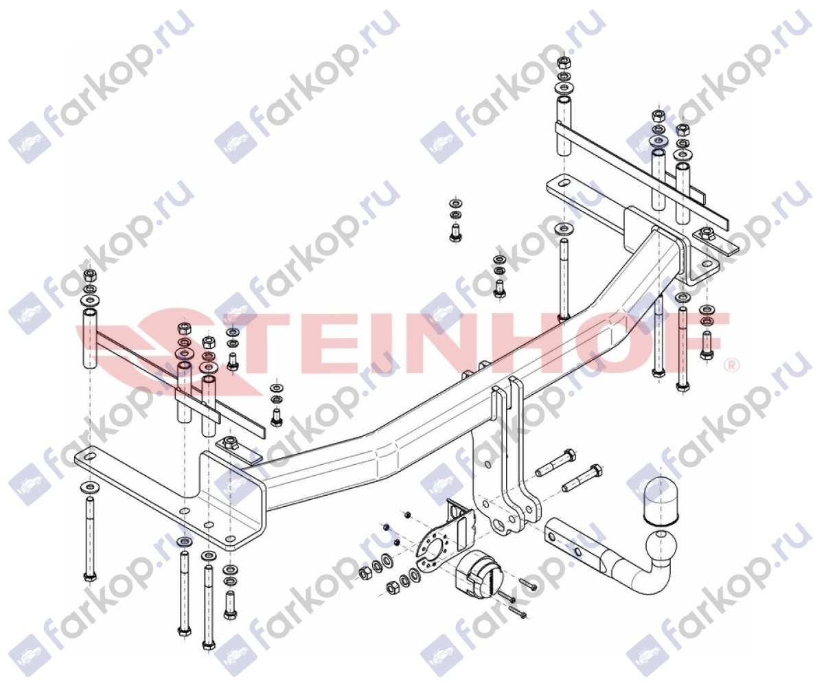 Фаркоп Steinhof для Ssang Yong Rexton Sports 2018- Арт. S-475 S-475 в 