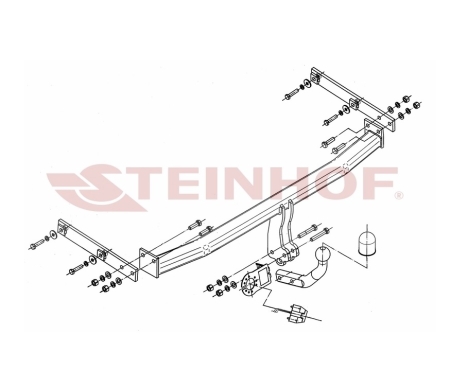 Фаркоп Steinhof для Renault Grand Scenic 2009-2016 Арт. R-110 R-110 в 