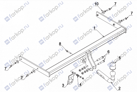 Фаркоп Auto-Hak для Skoda Octavia (Scout) 2013-2020 Арт. H 26 H 26 в 