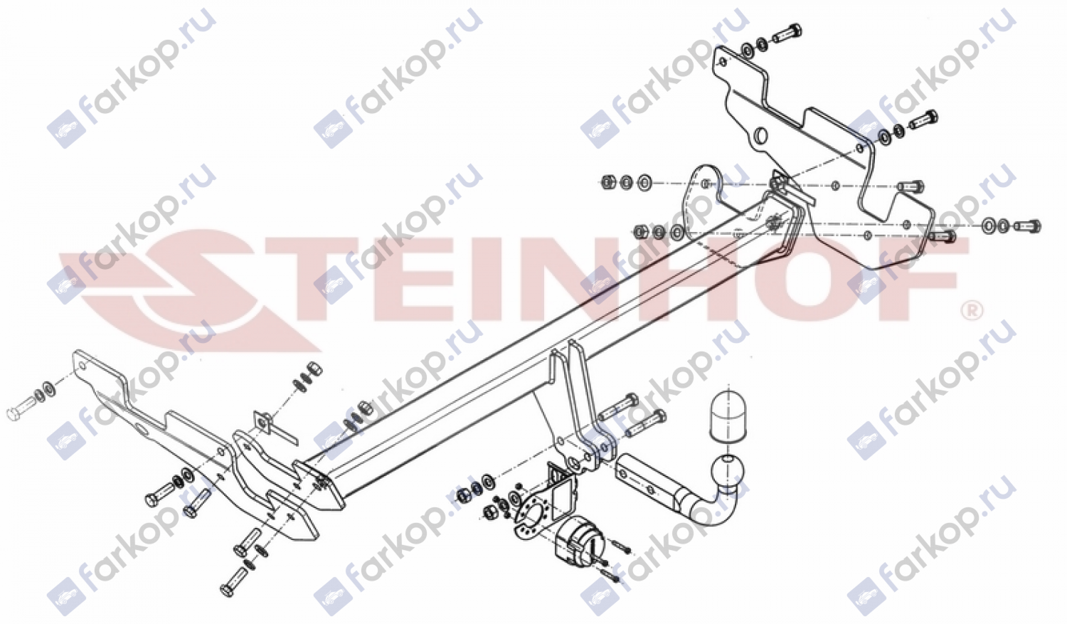 Фаркоп Steinhof для Mazda CX-5 2011-2017 Арт. M-032 M-032 в 