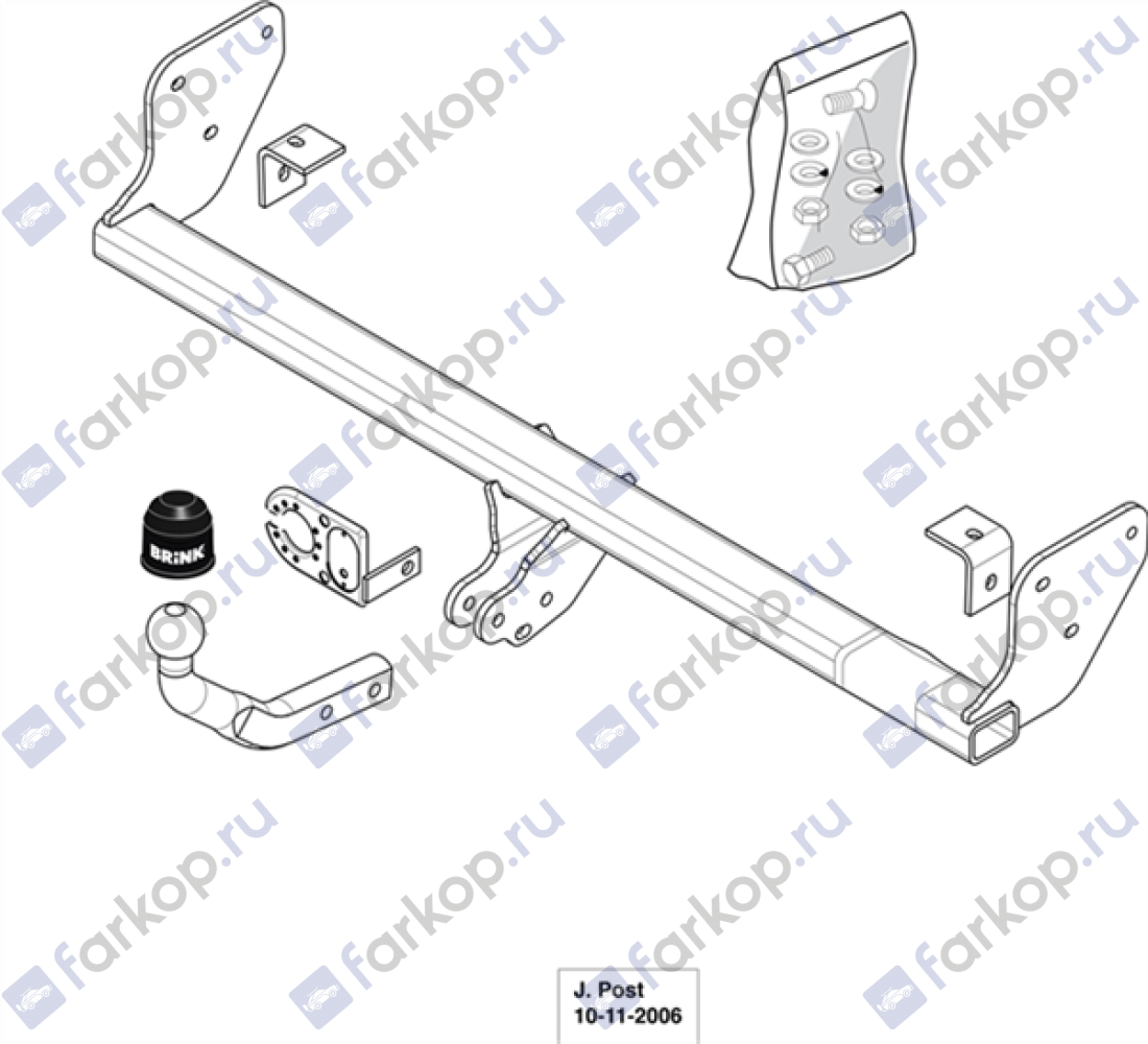 Фаркоп Brink для Kia Ceed (хетчбек, 5 дв) 2007-2012 Арт. 462200 462200 в 