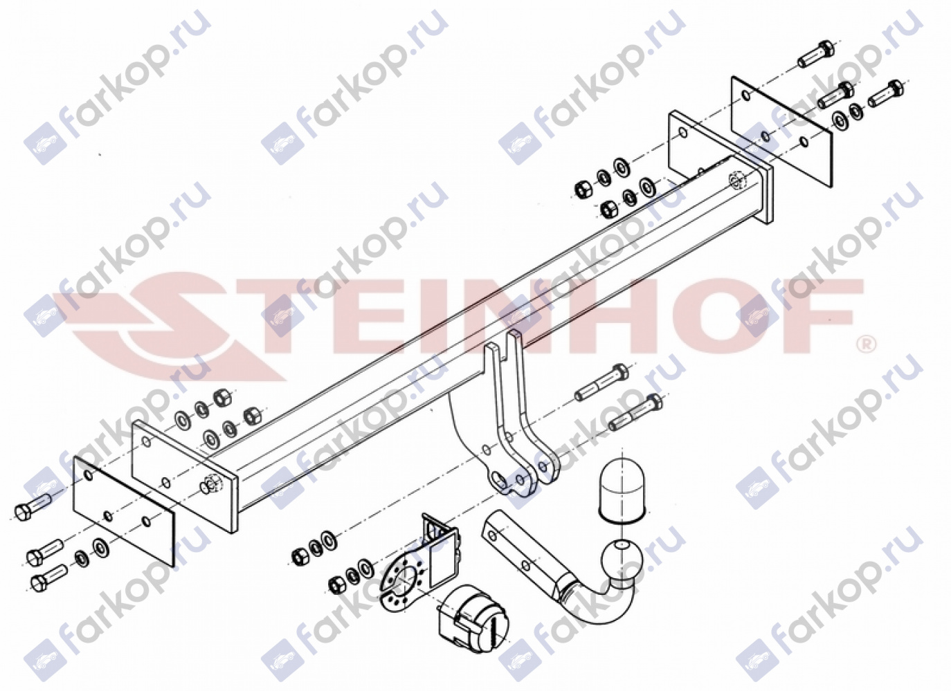 Фаркоп Steinhof для Ford Maverick 1993-2001 N-092 в 