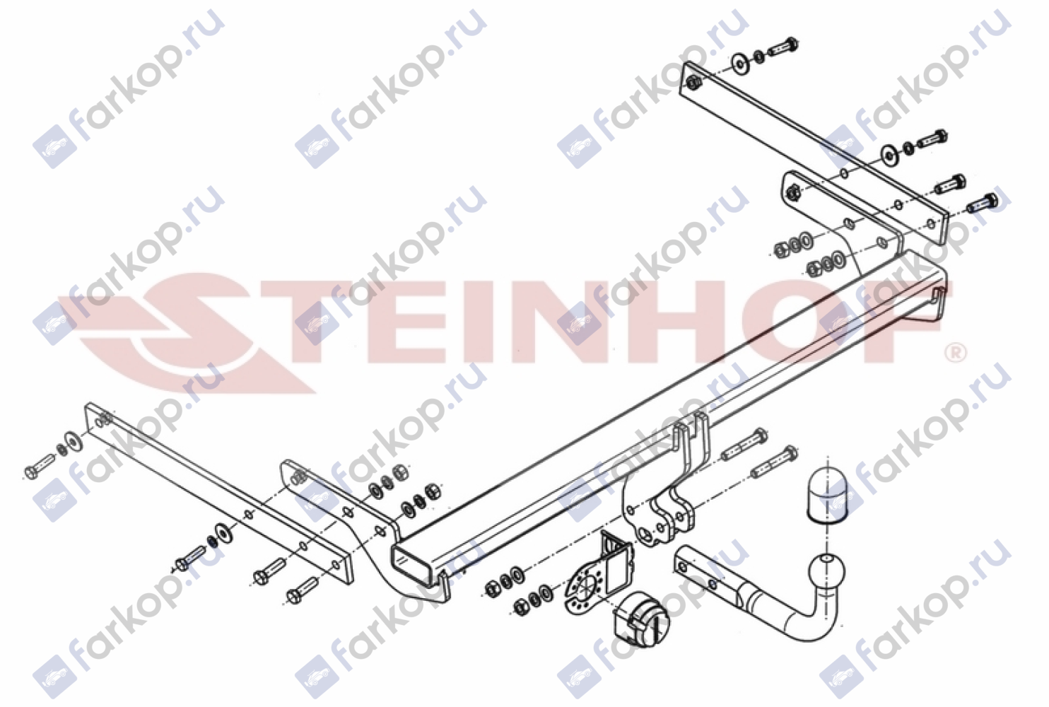 Фаркоп Steinhof для Ford Kuga 2013-2019 Арт. F-255 F-255 в 