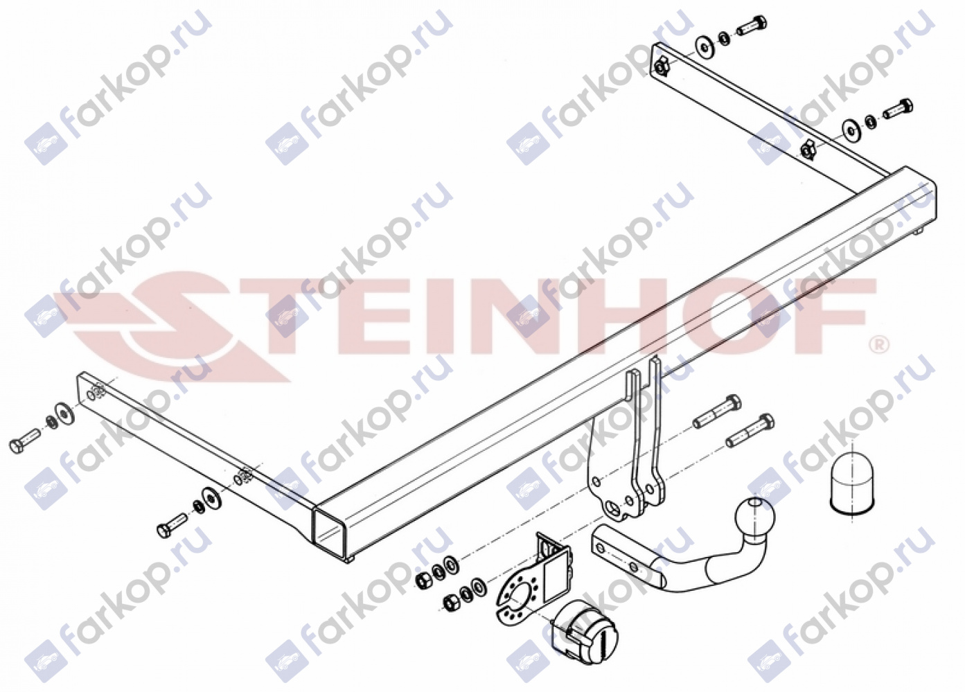 Фаркоп Steinhof для Skoda Superb 2008-2015 Арт. S-348 S-348 в 