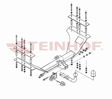 Фаркоп Steinhof для Honda CR-V 2002-2007 Арт. H-034 H-034 в 