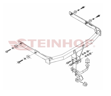 Фаркоп Steinhof для Ford Fusion 2002-2012 Арт. F-236 F-236 в 