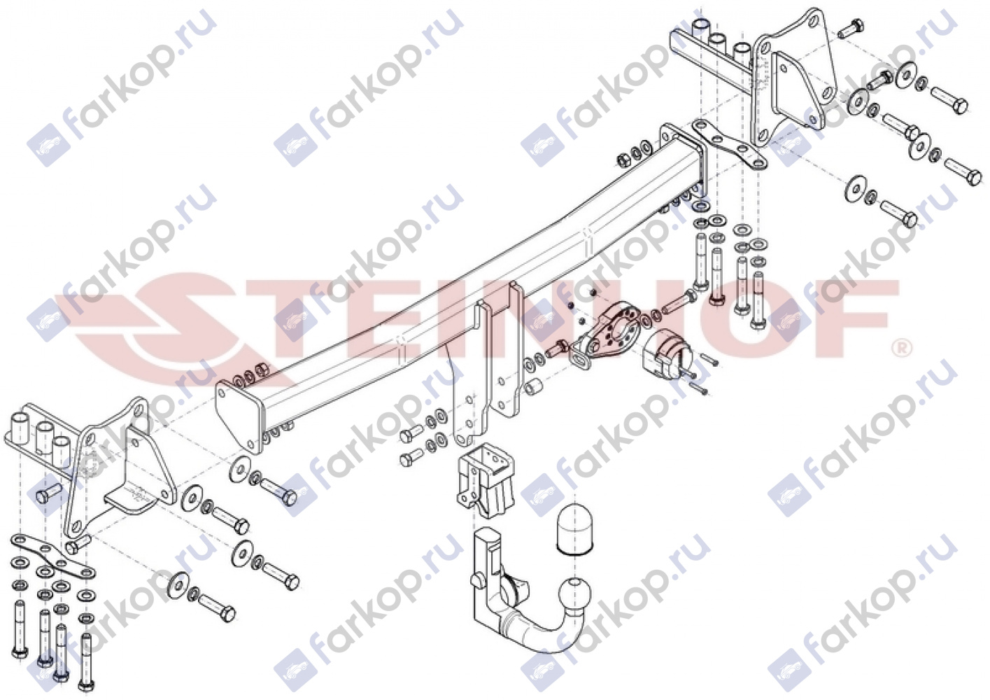 Фаркоп Steinhof для Jaguar E-Pace 2017- J-013 в 