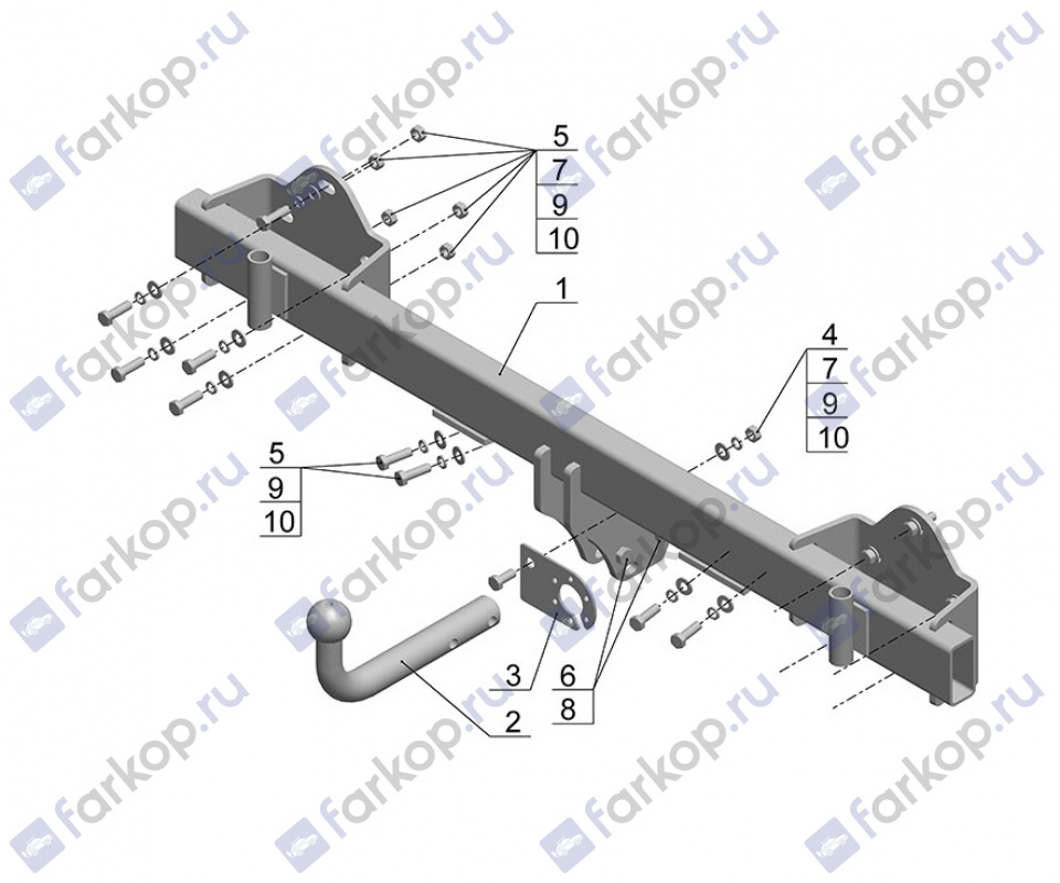 Фаркоп AvtoS для BMW X5 2000-2007 Арт. BM 01 BM 01 в 