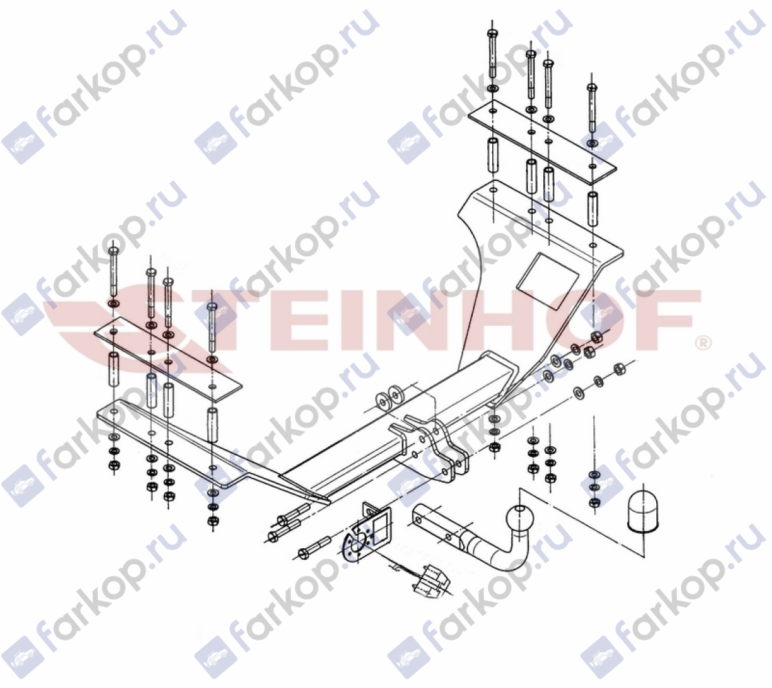 Фаркоп Steinhof для Honda CR-V 2002-2007 Арт. H-034 H-034 в 